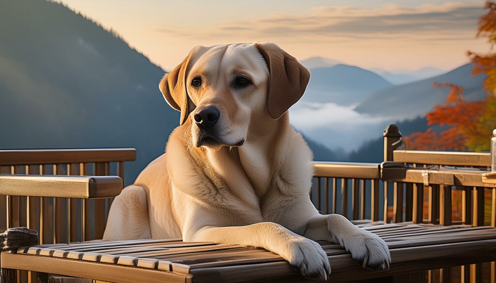 Labradors alone