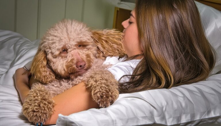 sleep with Poodle