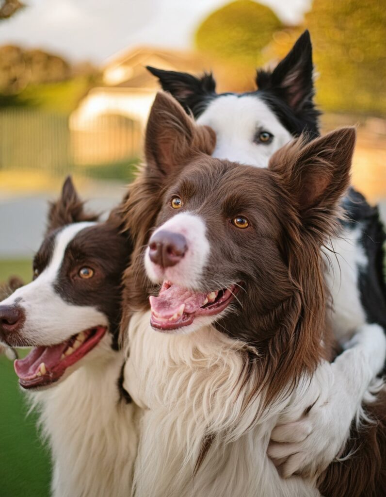 Border Collies Cuddling