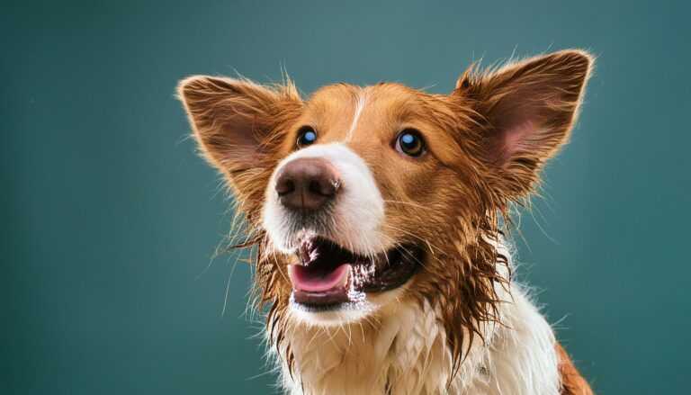 Border Collies bathing