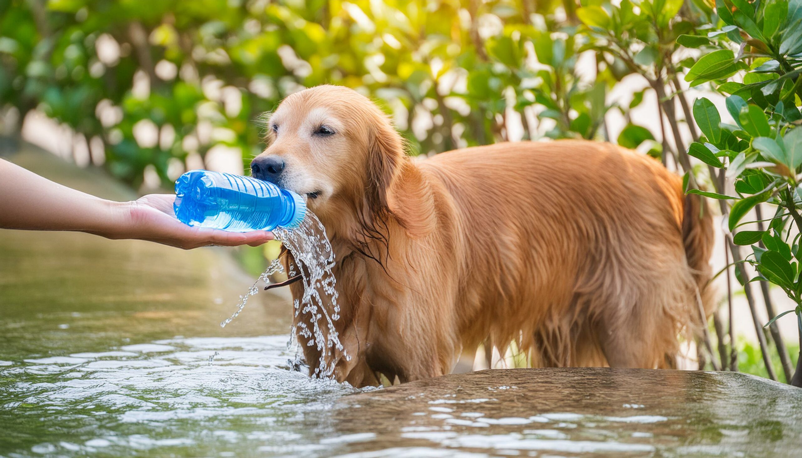 Golden Retrievers water activities