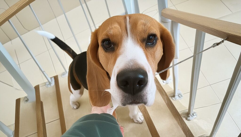 Beagle biting