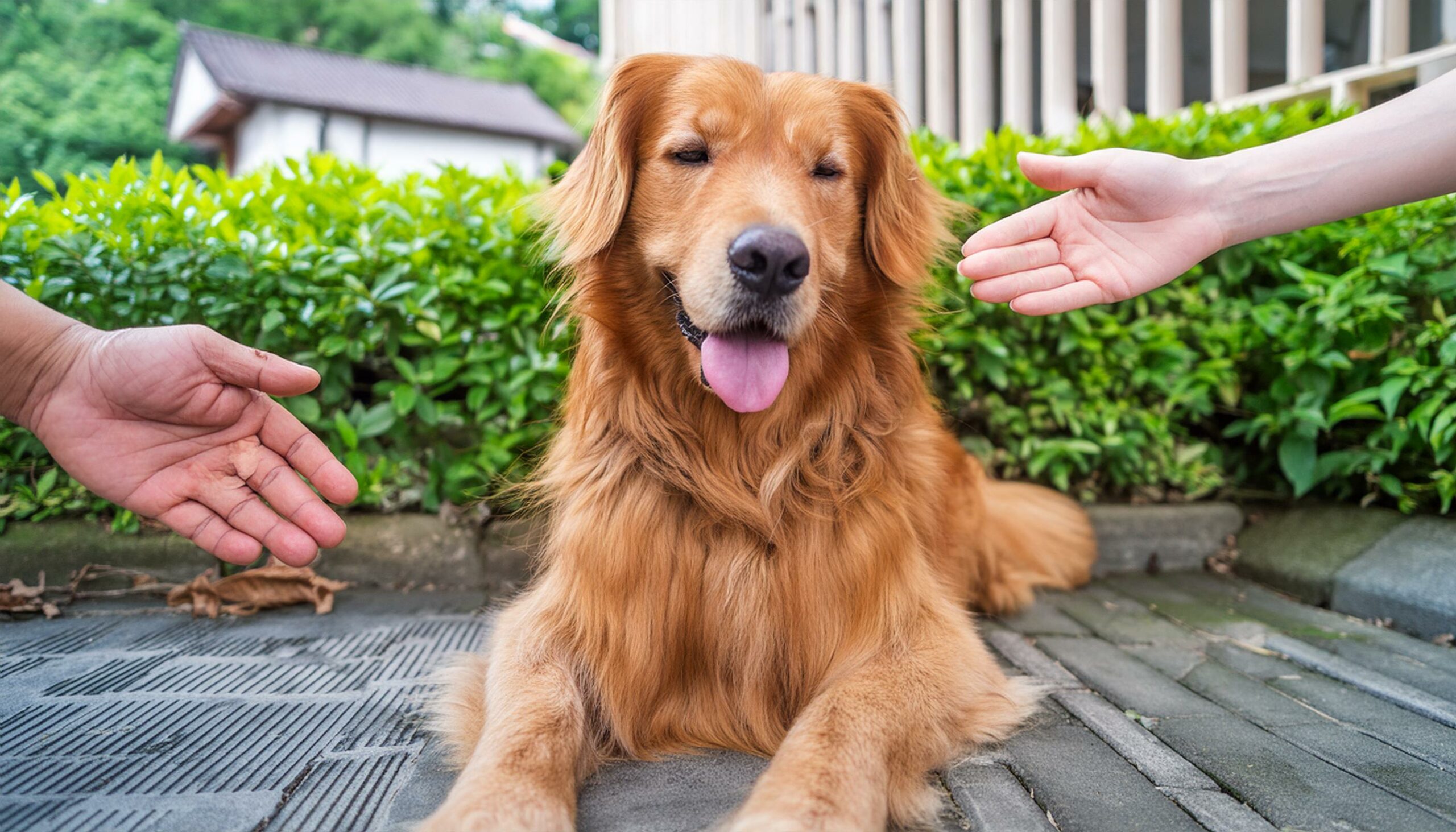 Golden Retriever greeting etiquette