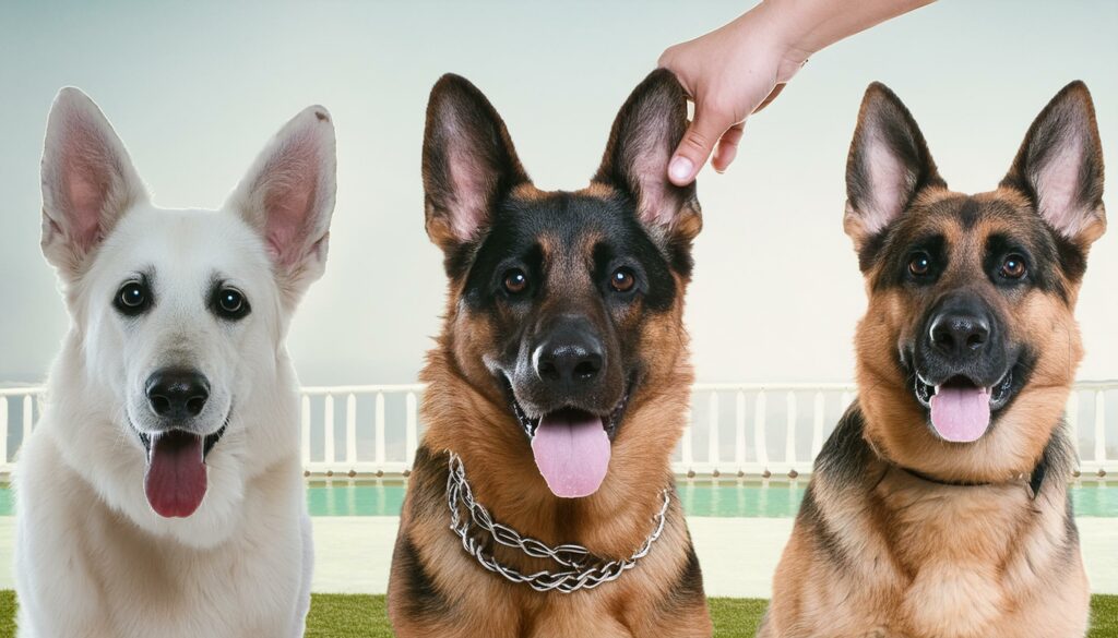 German Shepherd greet