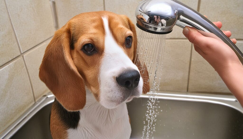 wash a beagle