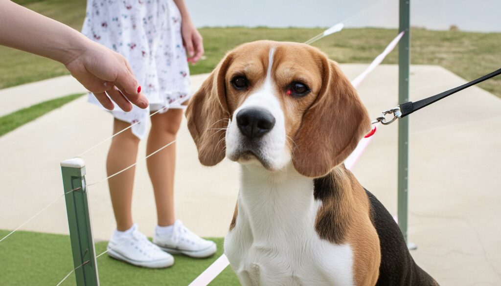 Beagle crying at night