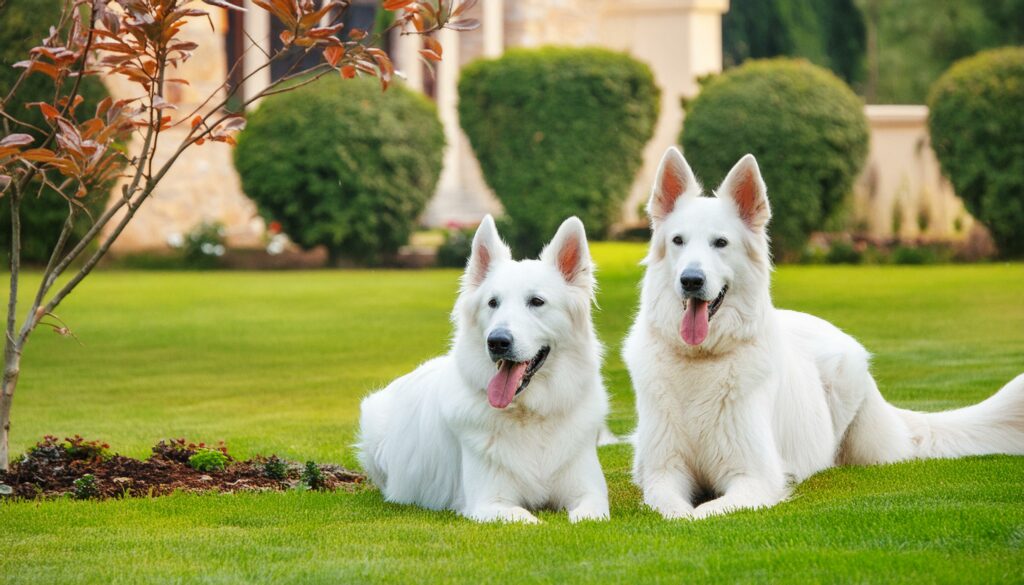 German Shepherd greet