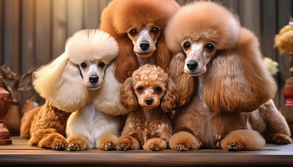 Poodles barking