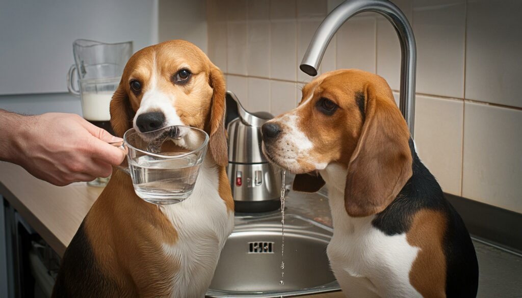 Beagle staring behavior