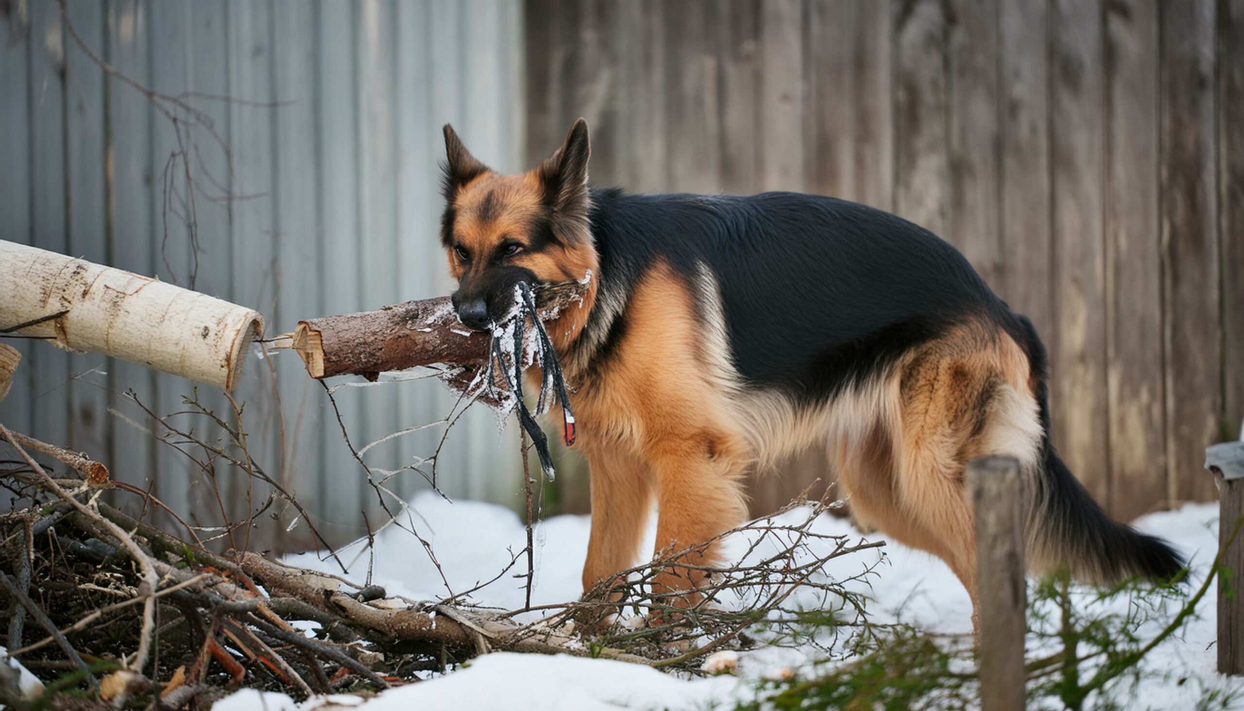 German Shepherd dog bite