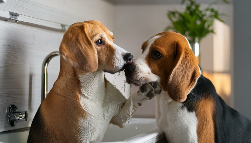 Beagle crying at night