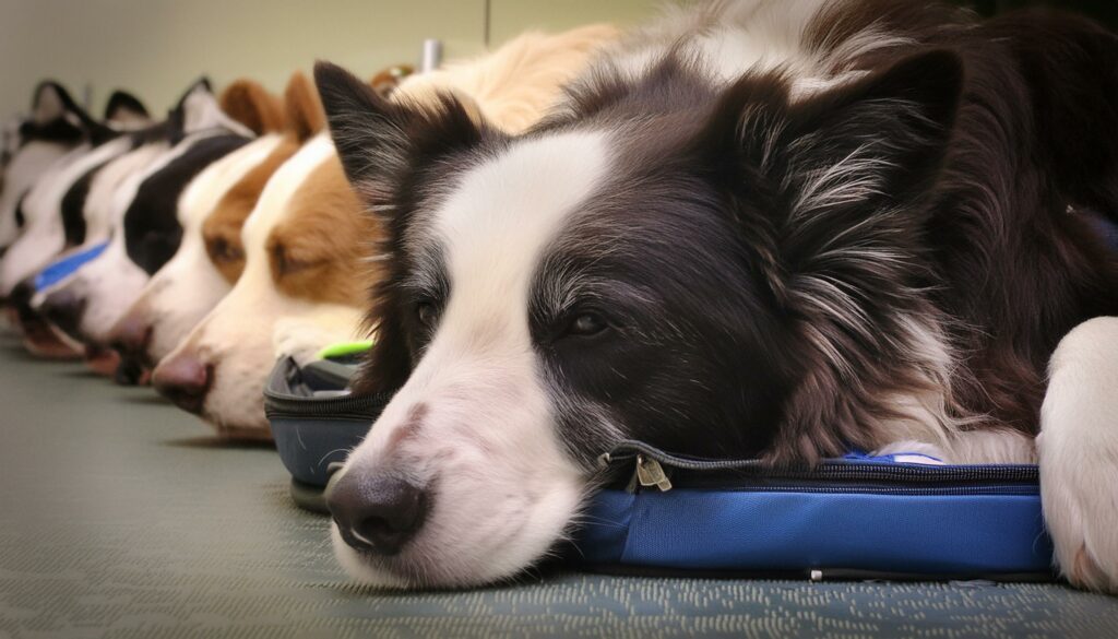 Border Collies dog sleep